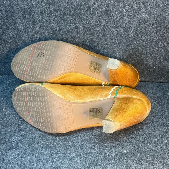 Miz Mooz NYC Vintage Peep Toe Leather pumps Sophia cognac size 10 - Picture 5 of 14